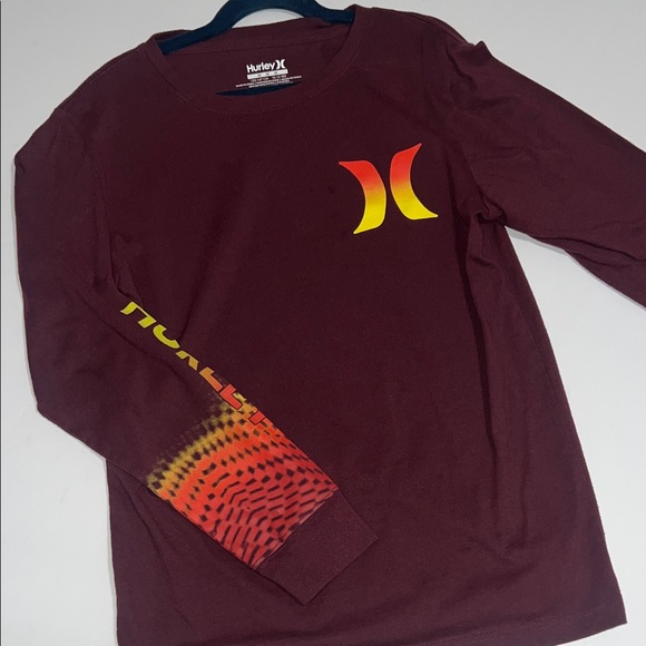 Boys Hurley Kids' Long Sleeve Tees - Blue, Black, Maroon - Picture 5 of 10